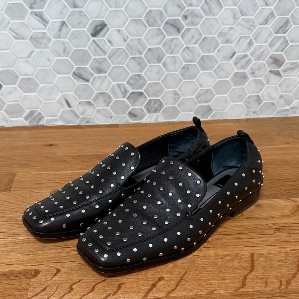 Dolce Vita Black Studded Loafers